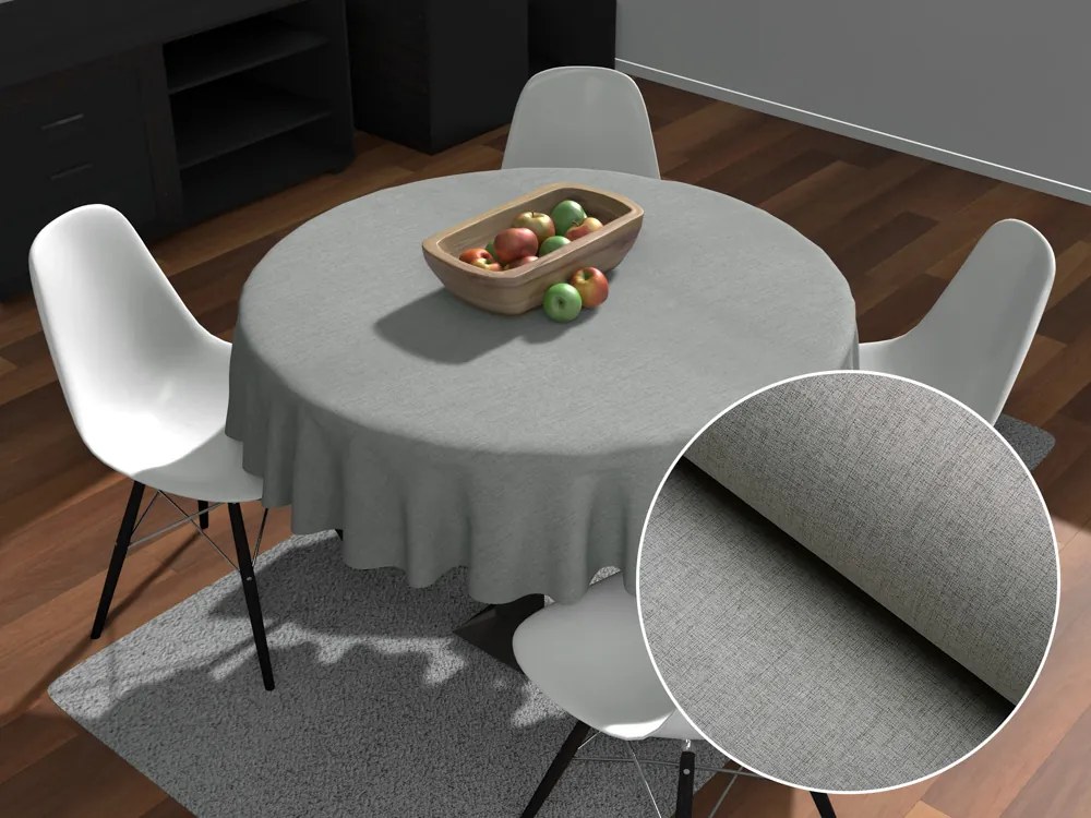 Biante Dekoračný okrúhly obrus BKW-208 Sivé žíhanie Ø 100 cm
