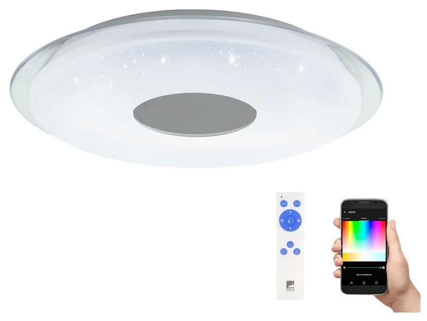 Eglo 98768 - LED RGB Stmievateľné stropné svietidlo LANCIANO-C LED/38W/230V + DO
