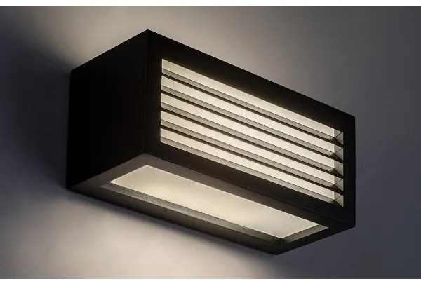 Rabalux 77100 - LED Vonkajšie nástenné svietidlo LUBLIN LED/10W/230V IP54 čierna
