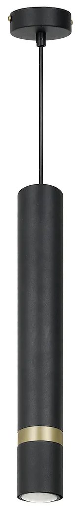 Závesné svietidlo Joker, 1x zlaté/čierne kovové tienidlo, b