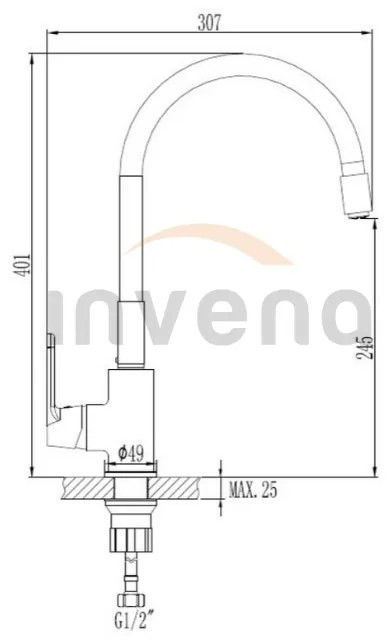 Invena JOGA PLUS BZ-32-P03-C Drezová batéria, béžová - Invena