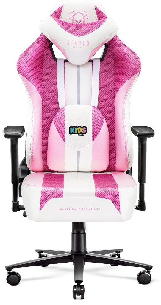 Detské látkové herné kreslo Diablo X-Player 2.0 Kids Size: Marshmallow Pink/ružová Diablochairs