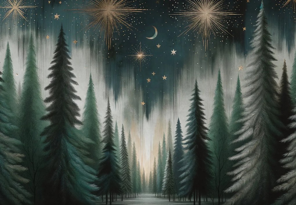 Fototapeta - Hviezdny les (147x102 cm)