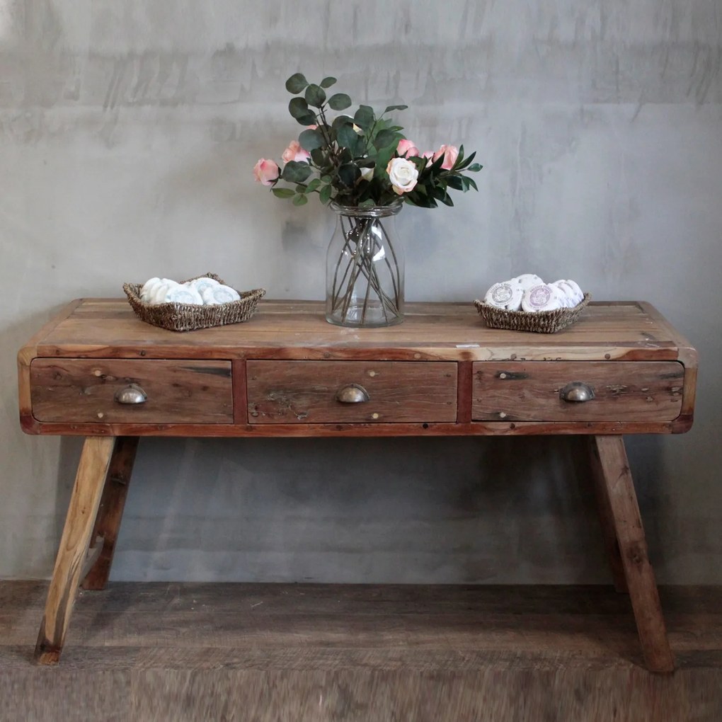 Konzolový stôl z recyklovaného dreva - 150x50x80cm