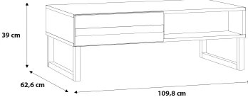 Konferenčný stolík TARO biely