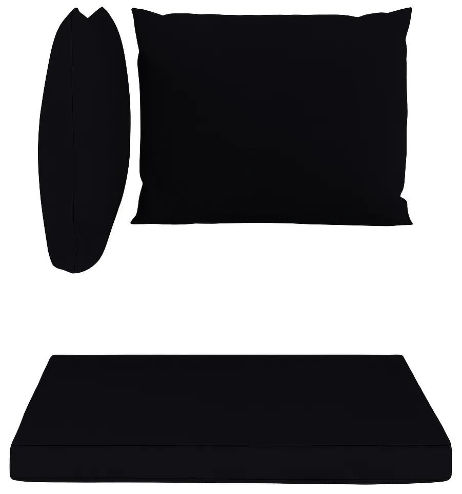 Set polstrovania na záhradný nábytok MAJKEN, čierny