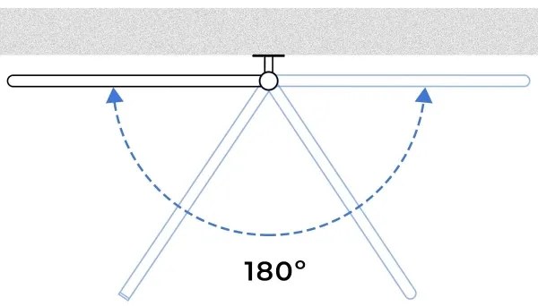 Elektrický otočný sušiak na uteráky FOUETTE 128W/230V 64,6 cm IP44 čierny