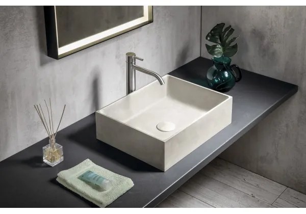 Sapho - Umývadlo na dosku FORMIGO 47,5x36,5 cm betón/matná piesková