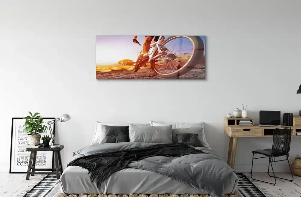 Obraz plexi Bicykel horskej ceste západ 120x60 cm | BIANO