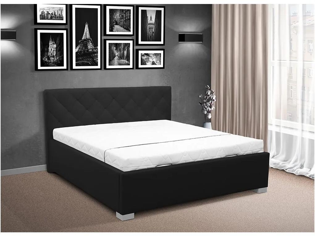 Čalúnená posteľ s elektrickým otváraním úložného priestoru DENIS 140 Farba: eko bílá