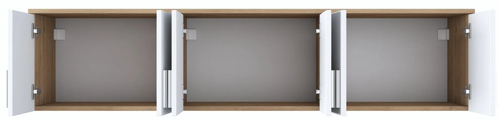 Nástenná polica EA114 orech/biela