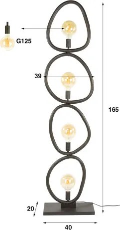 Stojaca lampa 70-07 Pebble 4L  - Komfort-nábytok