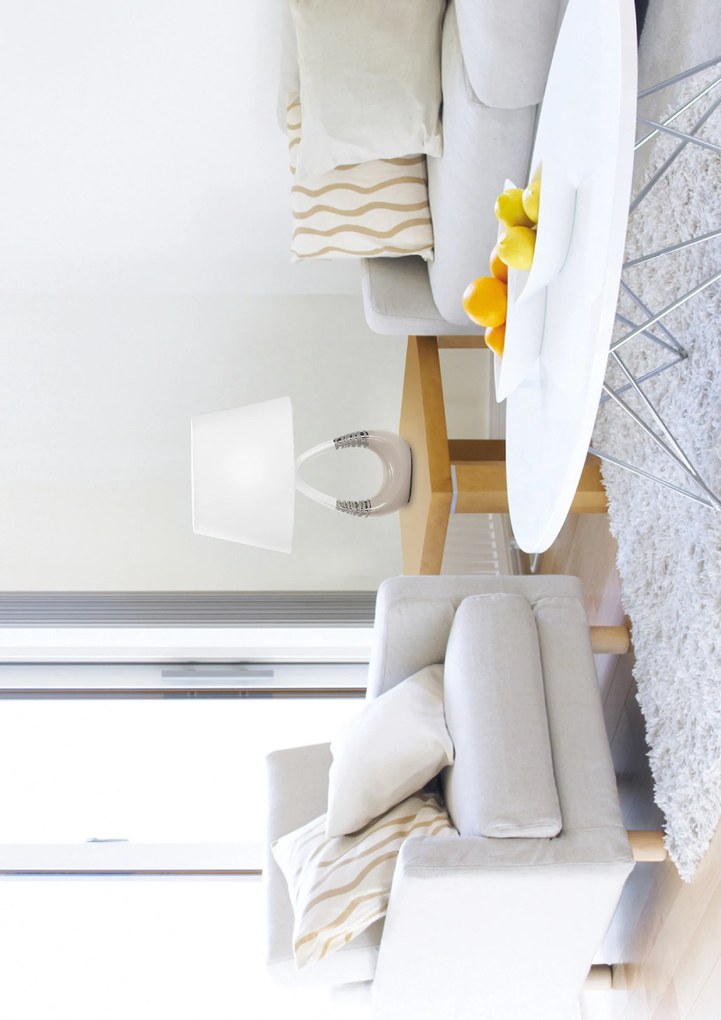 Candellux ROMANO Stolná lampa 1X60W E27 beige and white 41-79954