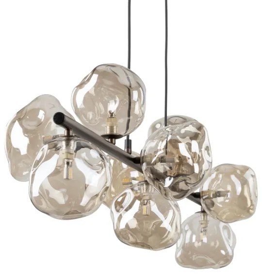 Závesný luster LAVA 9xG9/8W/230V bronzový/dymovo-béžový