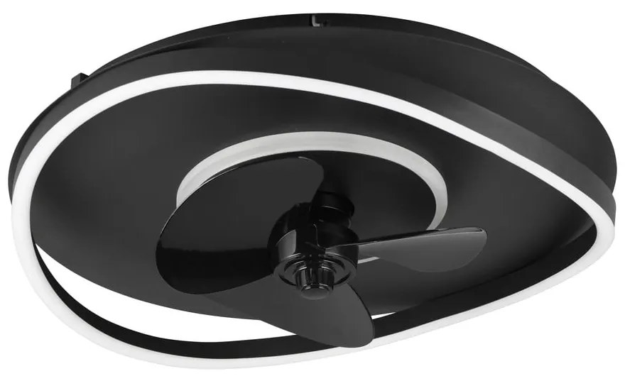 Matne čierne LED stropné svietidlo Sortland – Reality
