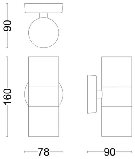Philips - Vonkajšie nástenné svietidlo KYLIS 2xGU10/25W/230V IP44