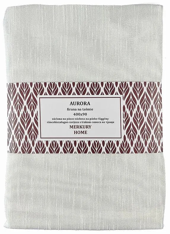 Záclona na páske AURORA polyester ecru 400x90 Merkury Home