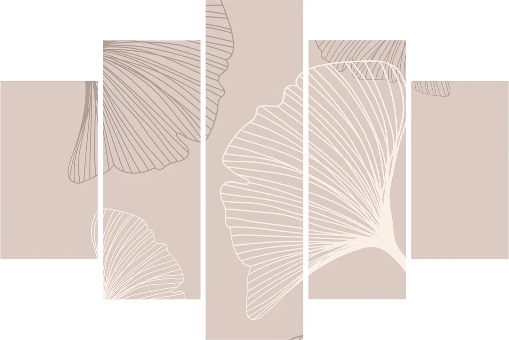 Obraz - Béžové listy N⁰6 (150x105 cm)