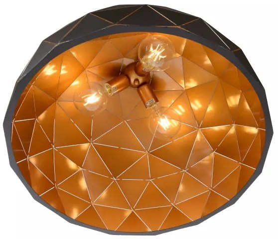 Lucide 21409/60/30 - Závesné svietidlo OTONA 3xE27/60W/230V čierna