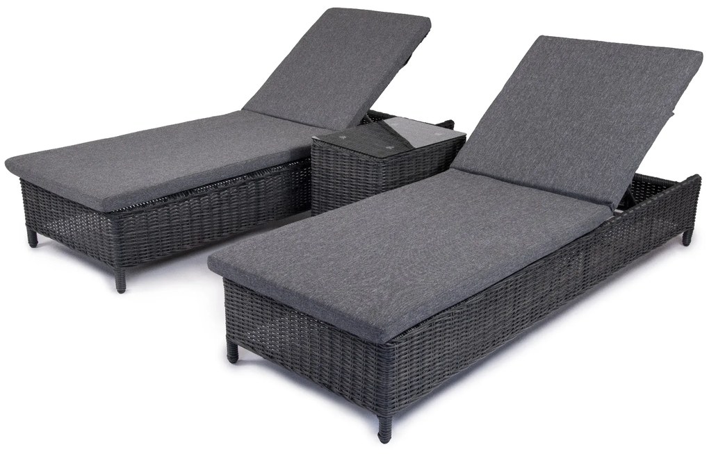 Tmavosivé luxusné ležadlo Garde | ratanea.sk Farba: svetlosivý melír