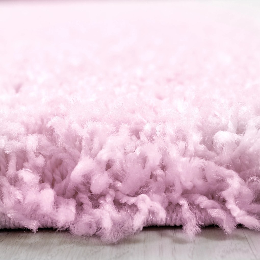 Ayyildiz koberce Kusový koberec Life Shaggy 1500 pink kruh - 120x120 (priemer) kruh cm