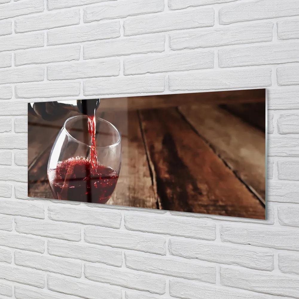 Obraz plexi Dosky poháre na víno 120x60 cm