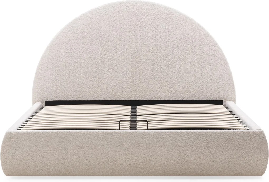Čalúnená posteľ ORBI so zdvíhacím roštom 160x200 cm béžová