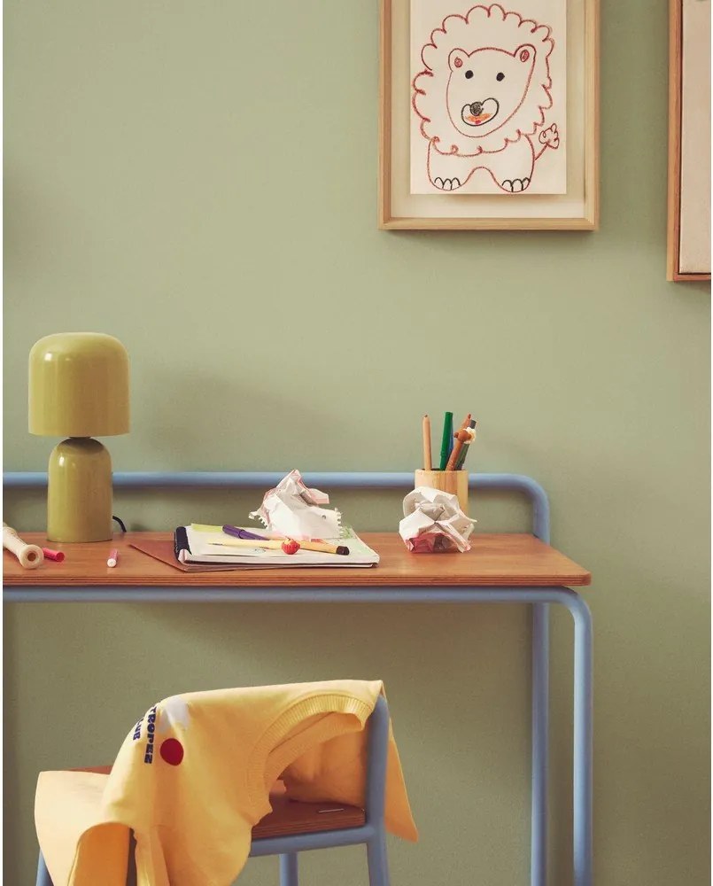 Detský písací stôl s doskou v dekore jaseňového dreva 45x82 cm Tinn – Kave Home