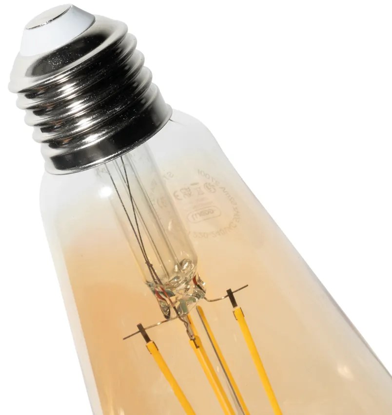 Sada 5 ks E27 3-staps dimabaar LED lamp ST64 goud 6W 700 lm 2700K