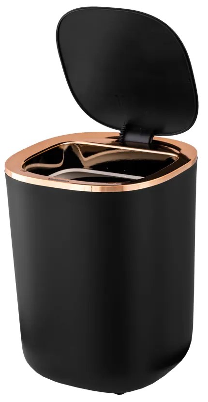 Gamma Gamma, automatický odpadkový kôš 12L, čierna-ružové zlato, GMA-KA-BK