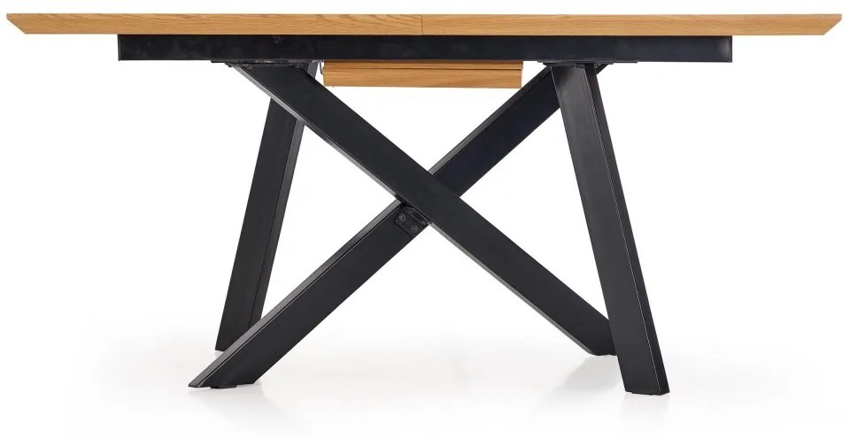Jedálenský rozkladací stôl Talo 160/200 cm dub remeselný zlatý/čierny