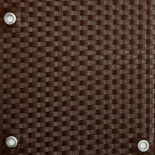 Balkónová zástena - umelý ratan, 1,0x5m - hnedá