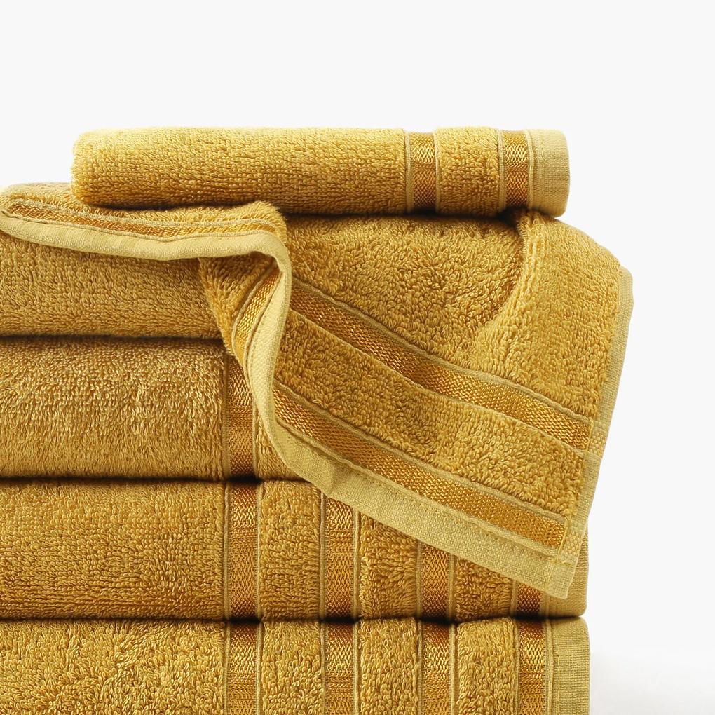 Goldea bambusový uterák/osuška bamboo lux - zlatý 50 x 100 cm