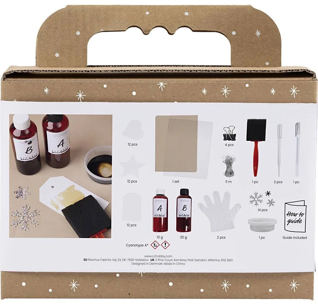 Kreatívna sada Kyanotypia darčekovej visačky