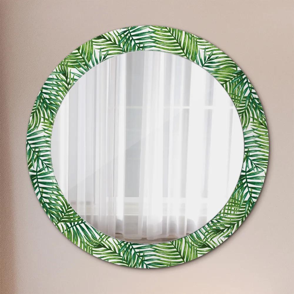 Okrúhle ozdobné zrkadlo Tropická dlaň fi 70 cm