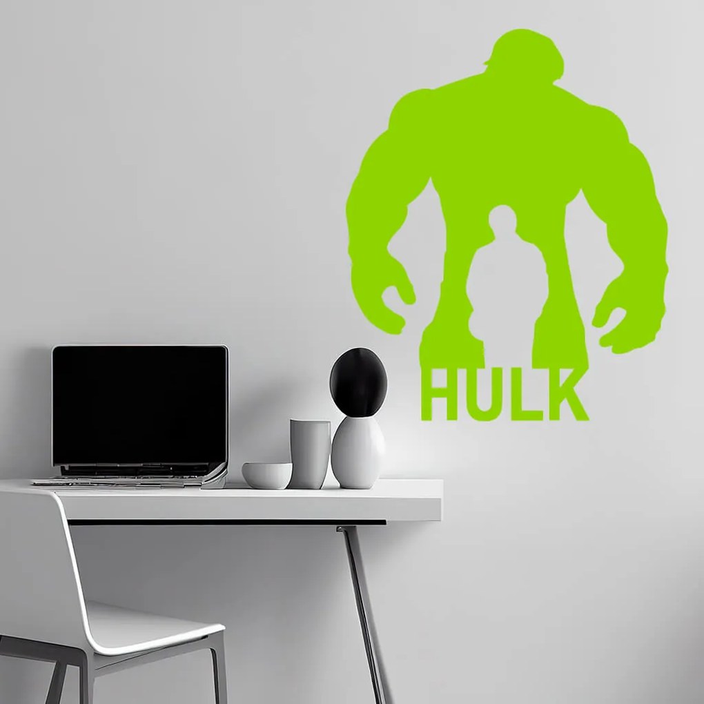 Veselá Stena Samolepka Hulk silueta Farba: oranžová, Veľkosť: 80 x 97 cm