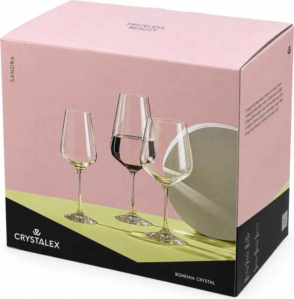 Crystalex poháre na víno SANDRA 450 ml 6 ks