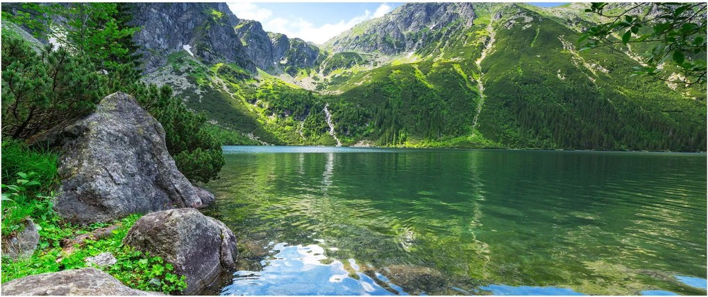 Obraz jazera v Tatrách (120x50 cm)
