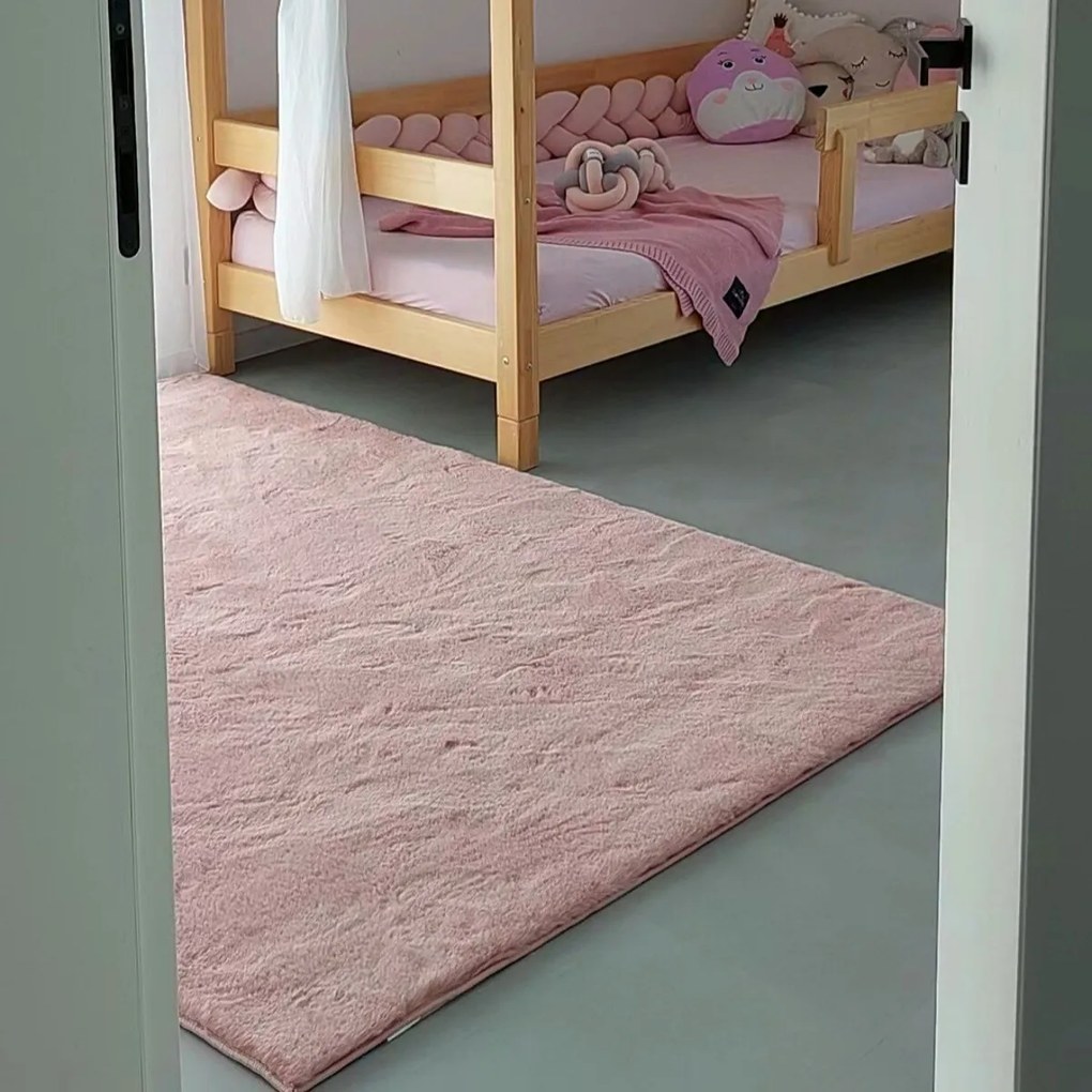 Ayyildiz, Kusový koberec Pouffy 5100 Rose, 140x200, ružová, obývacia izba