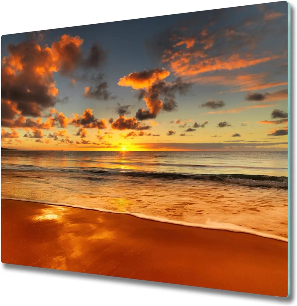 Skleněná krájecí deska Pláž západu slunce