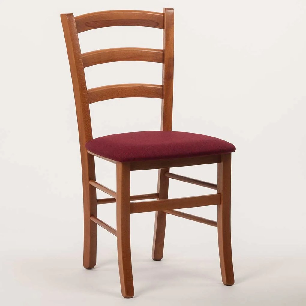 Stima stolička PAYSANE s čalúneným sedákom Vyberte odtieň ->: Rustikál, Vyberte látku ->: LUX Bordo 15