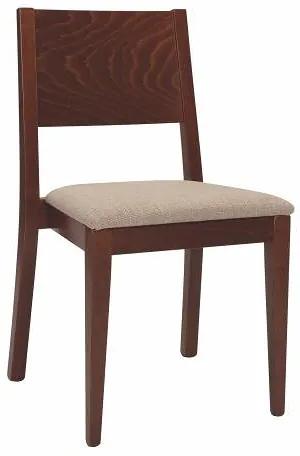 Stima stohovatelná stolička ALEX s čalúneným sedákom Látka: BOLTON NEW arancio 1, Odtieň / morenie: Jelša
