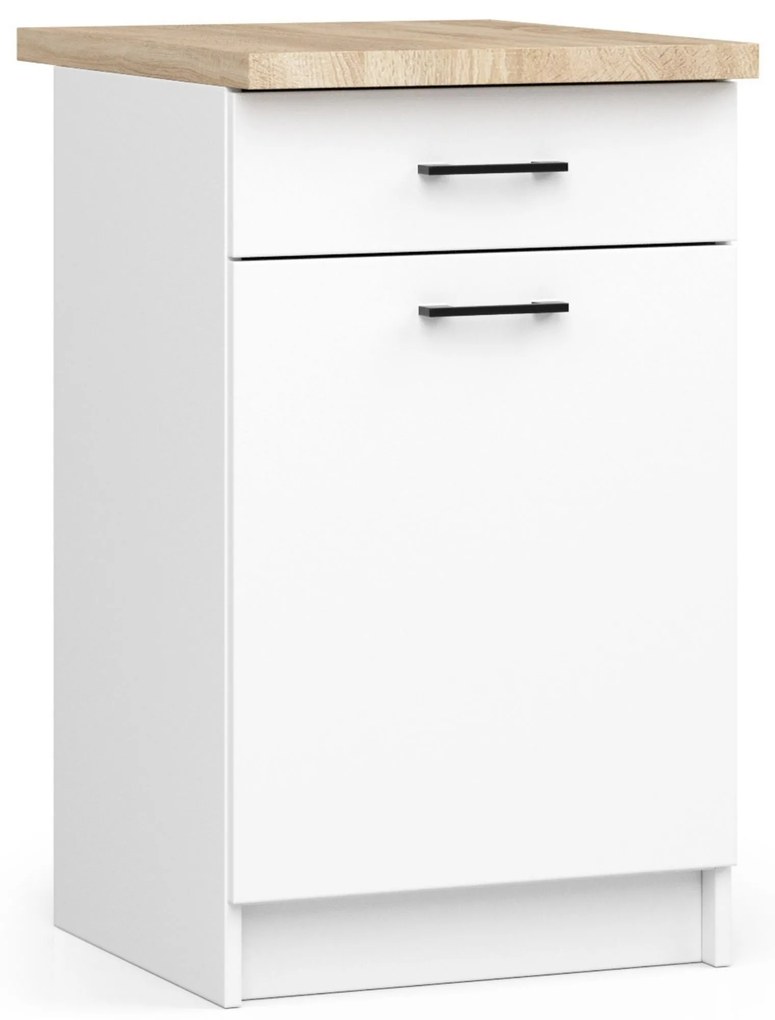 Dolná kuchynská skrinka Ozara S50 SZ1 (biela). Akcia -13%. Vlastná spoľahlivá doprava až k Vám domov. 1069450