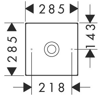 Axor Suite - Umývadlová misa 285x285 bez prepadu, kartáčovaný bronz 42002140