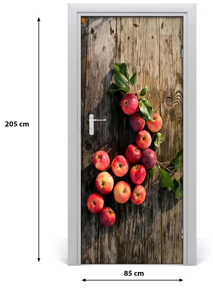 Fototapeta na dvere samolepiace jablká na stole 85x205 cm