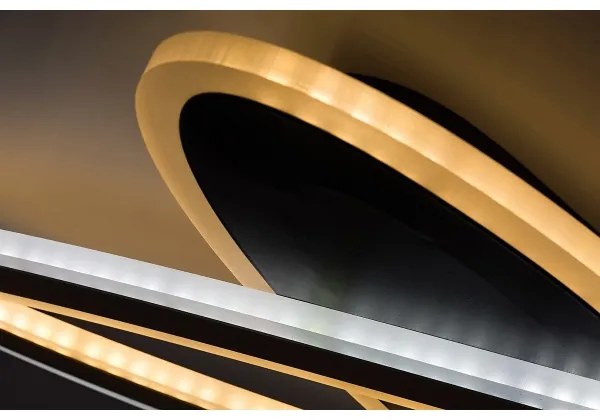 Rabalux 71313-LED stmievateľné stropné svietidlo TANELI 70W/230V 3000/4000/6000K čierne + DO