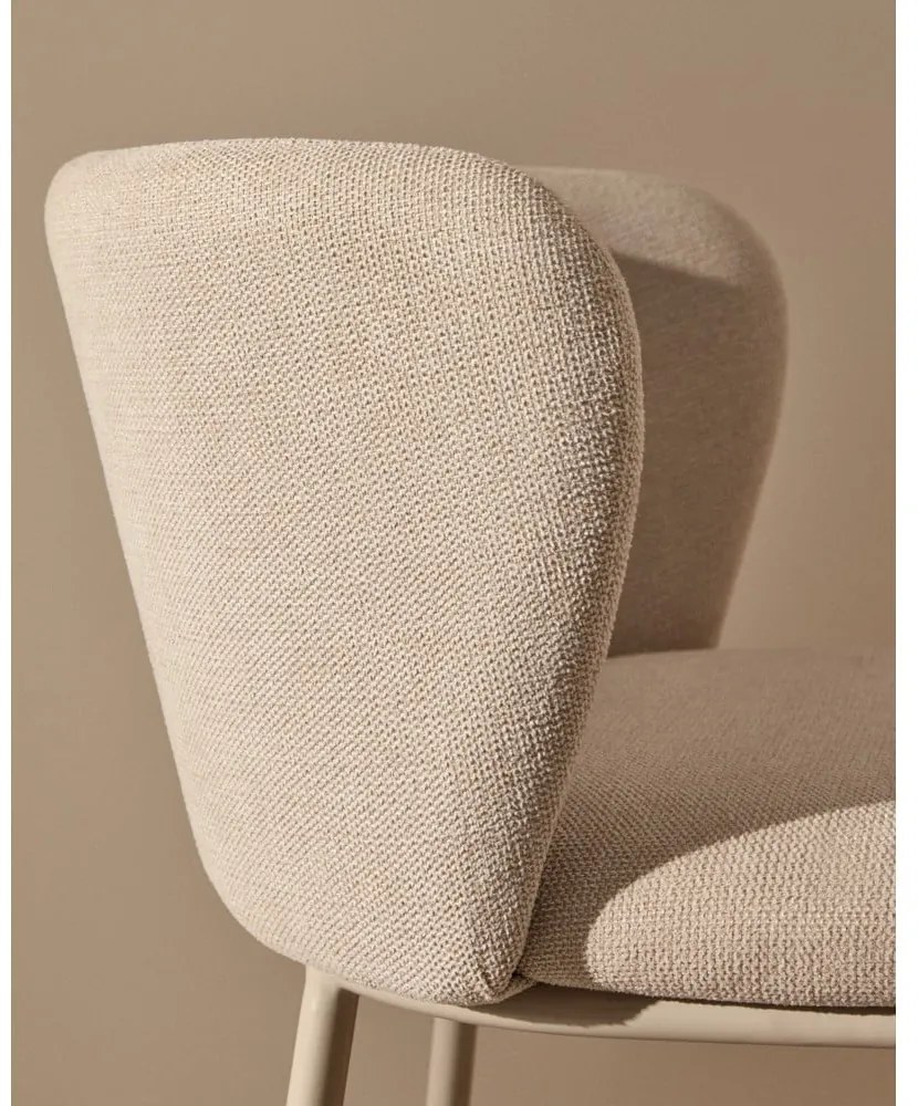 Béžová barová stolička (výška sedadla 75 cm) Ciselia – Kave Home