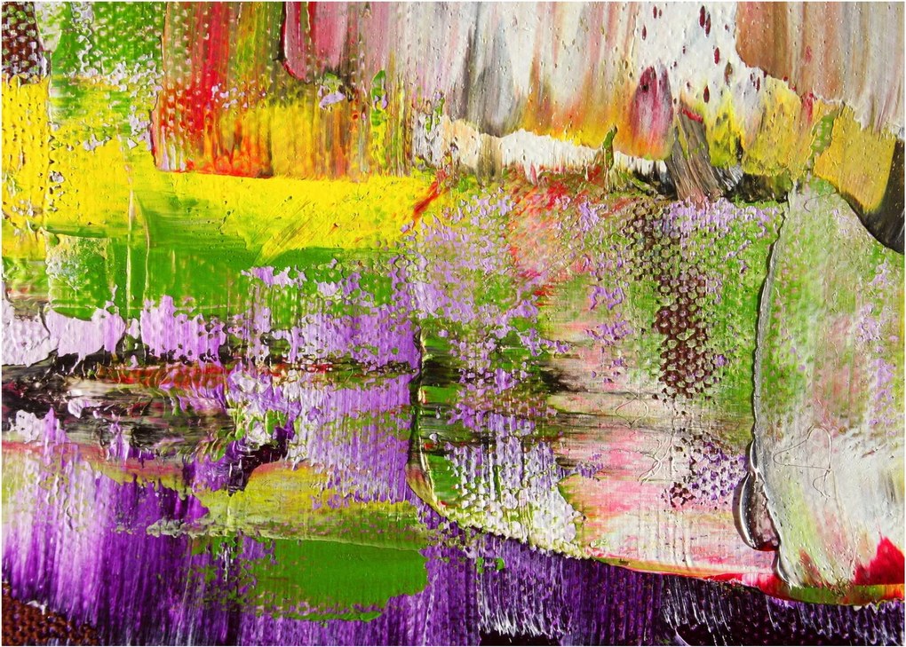 Sklenený obraz abstrakcie - maľba (70x50 cm)