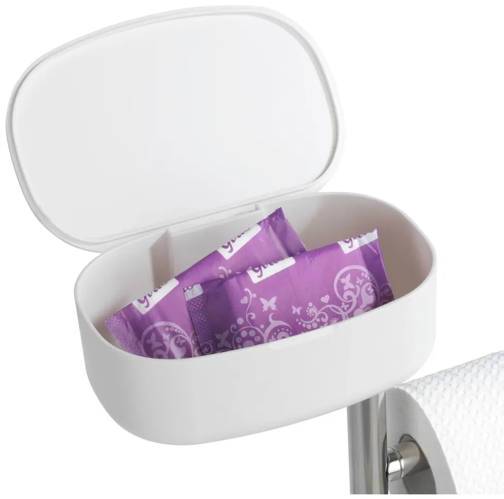 Stojan na toaletný papier s WC kefou a priehradkou Wenko Rivazza