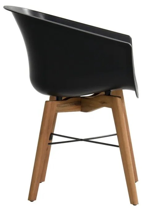 Čierne plastové záhradné stoličky v súprave 2 ks Amalia – Hartman